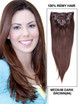 Brun Moyen(#4) Ultimate Straight Clip In Remy Hair Extensions 9 Pièces 0 small