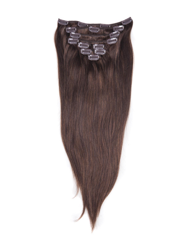 Brun Moyen(#4) Ultimate Straight Clip In Remy Hair Extensions 9 Pièces 1