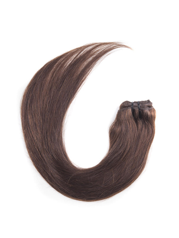 Brun Moyen(#4) Ultimate Straight Clip In Remy Hair Extensions 9 Pièces 3