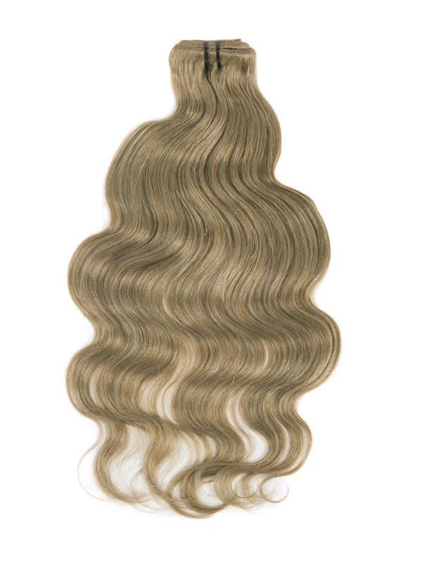 Light Golden Brown(#12) Premium Body Wave Clip In Hair Extensions 7 Pieces 2
