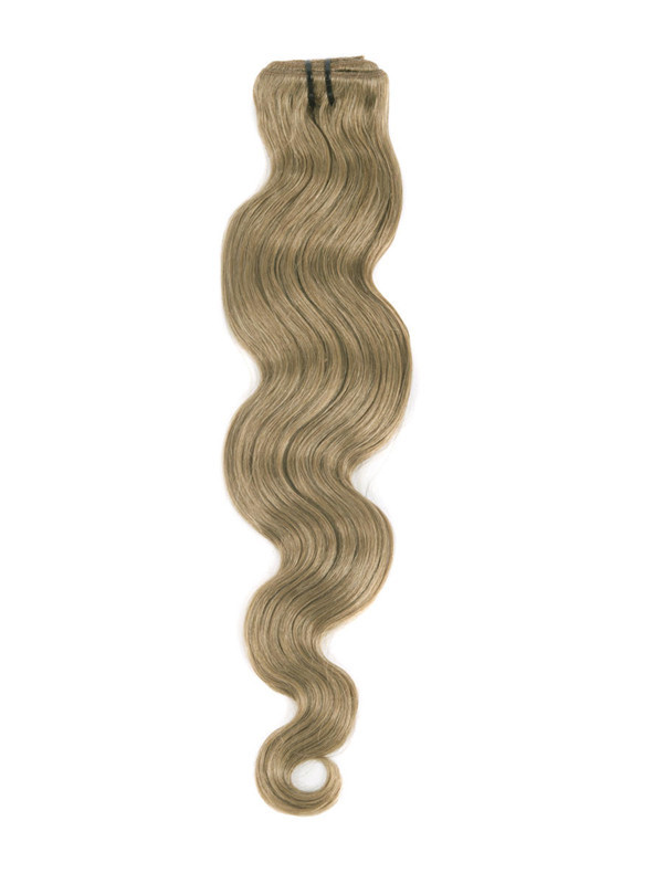 Light Golden Brown(#12) Premium Body Wave Clip In Hair Extensions 7 Pieces 4