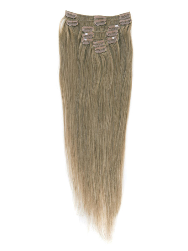 Licht Goudbruin(#12) Ultieme Rechte Clip In Remy Hair Extensions 9 stuks-np 1