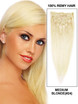 Medium Blonde(#24) Ultimate Straight Clip In Remy Hair Extensions 9 Pieces 0 small