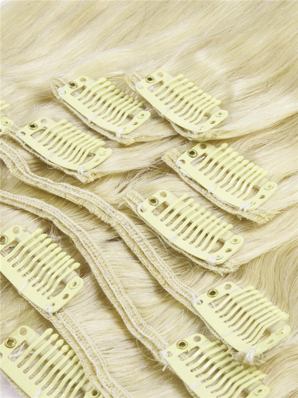 Medium Blonde (#24) Ultieme Rechte Clip In Remy Hair Extensions 9 stuks 4