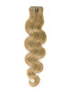 Strawberry Blonde(#27) Deluxe Body Wave Clip In Human Hair Extensions 7 Pieces cih071 1 small