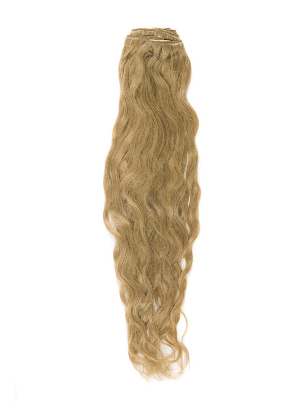 Strawberry Blonde (#27) Deluxe Kinky Curl Clip en extensiones de cabello humano 7 piezas 1