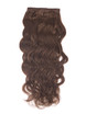 Dark Auburn(#33) Premium Body Wave Clip In Hair Extensions 7 stk 2 small