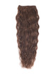Dark Auburn(#33) Premium Kinky Curl Clip In Hair Extensions 7 Pieces 1 small