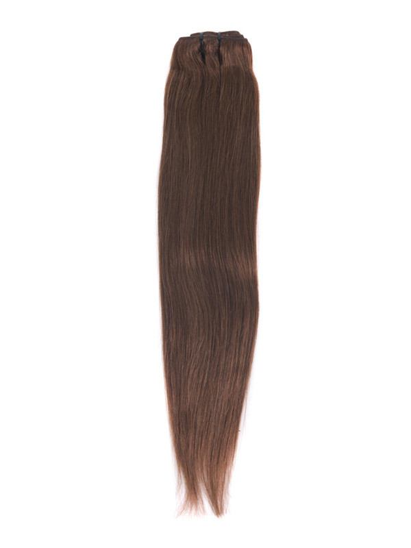 Dark Auburn (#33) Premium Straight Clip en extensiones de cabello 7 piezas 3