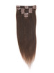 Dark Auburn(#33) Deluxe Straight Clip In Human Hair Extensions 7 Pieces cih086 1 small