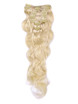 Bleach White Blond(#613) Premium Body Wave Clip In Hair Extensions 7 stykker 1 small