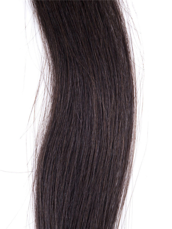 50 delar Silky Straight Remy Stick Tip/I Tip Hårförlängningar Natursvart(#1B) 2