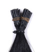 50 шт. Шелковистая прямая палочка с наконечником / I наконечник Remy Hair Extensions Jet Black (# 1) 1 small