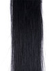 50 шт. Шелковистая прямая палочка с наконечником / I наконечник Remy Hair Extensions Jet Black (# 1) 2 small