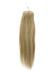 Remy Micro Loop Hair Extensions 100 tråde silkeagtig lige gyldenbrun/blond(#F12/613) 0 small