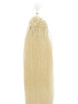 Remy Micro Loop Hair Extensions 100 Strands Silkeslen Straight Bleach Vit Blond(#613) 0 small