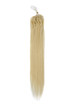 Micro Loop Remy Hair Extensions 100 tråde Silkeagtig Straight Medium Blond(#24) 0 small