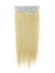 Tape In Human Hair Extensions 20 Piece Silky Straight Bleach White Blond(#613) 0 small
