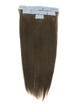 Лента Remy для наращивания волос, 20 шт., шелковистая, прямая, светло-каштановая (#8) 0 small