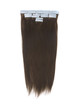 Remy Tape In Hair Extensions 20 Stuk Zijdeachtig Recht Medium Bruin(#4) 0 small