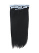 Лента для наращивания волос Remy, 20 шт., шелковистая, прямая, угольно-черная (#1) 1 small