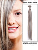 50 stykker Silky Straight Remy Nail Tip/U Tip Hair Extensions Brun/Blond (#P4/22) 0 small