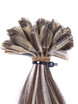 Extensões de cabelo com ponta de unha remy reta sedosa de 50 peças/ponta em U marrom/loiro (#P4/22) 2 small