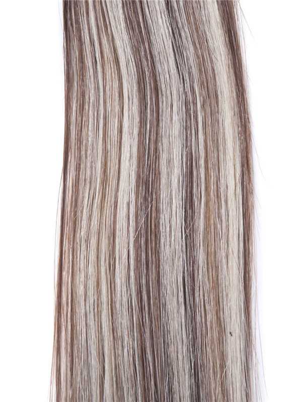 50 delar Silky Straight Remy Nail Tip/U Tip Hårförlängning Brun/Blond (#P4/22) 3