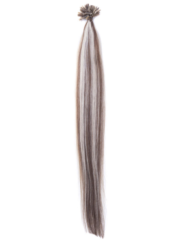50 stykker silkeaktig rett neglespiss/U-spiss Remy Hair Extensions Blond(#F6/613) 1