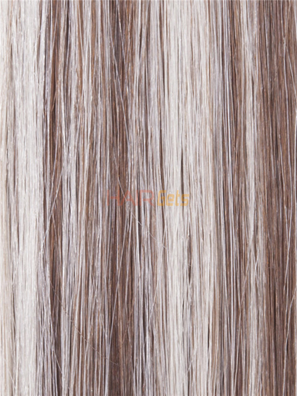 50 extensiones de cabello Remy de punta recta y sedosa para uñas, color rubio (#F6/613) 3