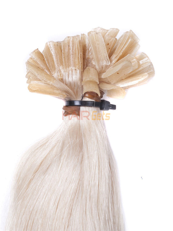 50 шт. Шелковистые прямые кончики ногтей / U-образные накладные волосы Remy Hair Extensions Medium Blonde (# 24) 3