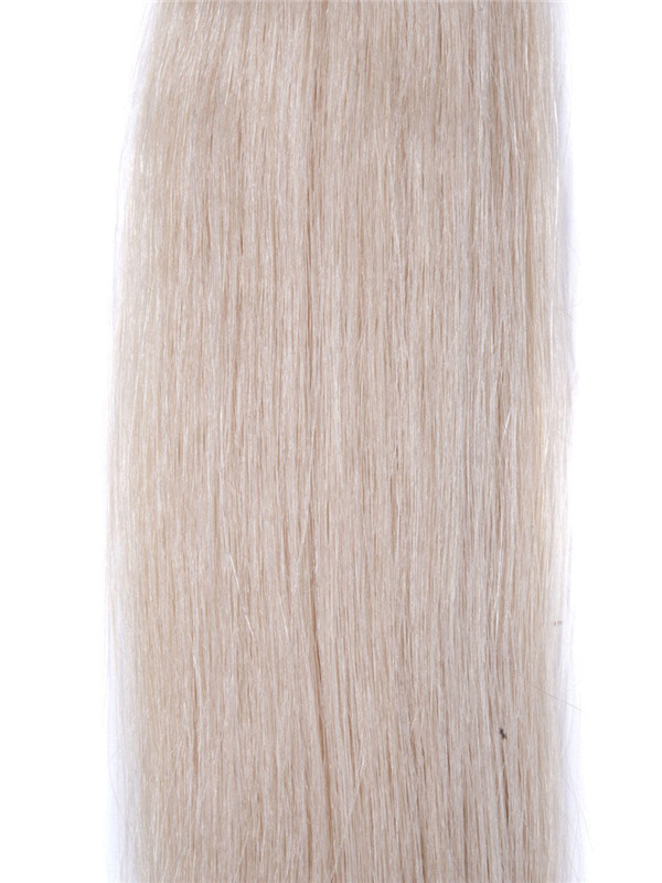 50 stykker silkeaktig rett neglespiss/U-spiss Remy Hair Extensions Medium Blond(#24) 4