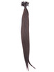 50 stykker Silky Straight Remy Nail Tip/U Tip Hair Extensions Medium Brown(#4) 1 small