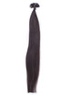 50 stykker Silky Straight Remy Nail Tip/U Tip Hair Extensions mørkebrun(#2) 2 small