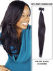 50 Piece Silky Straight Remy Nail Tip/U Tip Hair Extensions Natural Black(#1B) 0 small