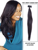 50 pièces Silky Straight Remy Nail Tip/U Tip Extensions de cheveux Noir naturel (#1B) 0 small