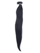 50 extensiones de cabello con punta de uñas Remy rectas y sedosas/punta en U, color negro azabache (n.º 1) 2 small