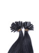 50 extensiones de cabello con punta de uñas Remy rectas y sedosas/punta en U, color negro azabache (n.º 1) 3 small