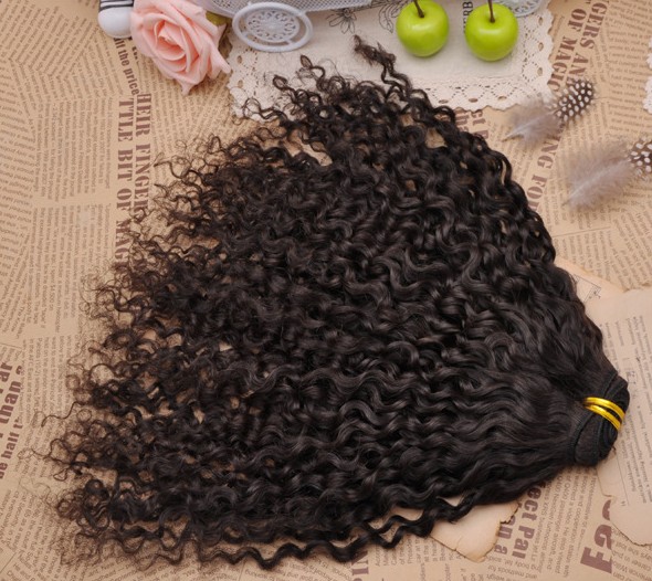 7A Virgin Brazilian Hair Extensions Romance Curly Natural Black bhw040 4