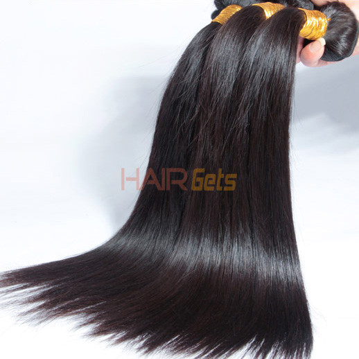 3 faisceaux de cheveux brésiliens vierges naturels soyeux noirs 8A 2