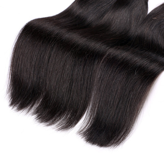 2 Bundles 7A Virgin Brazilian Hair Bundles Straight Natural Color bhw034 2