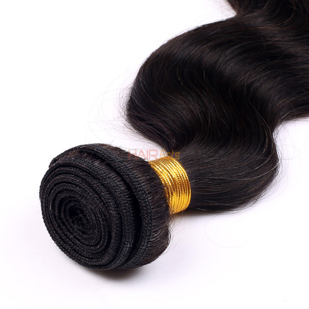 2 قطعة حزم شعر عذراء برازيلي أسود طبيعي 8A 0
