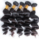 4 pcs/lot 8A Virgin Brazilian Hair Loose Wave Weave Natural Black 0 small