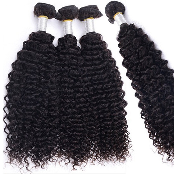 2 pcs/lot Kinky Curly Natural Black 8A Brazilian Virgin Hair Weave All Inch 0