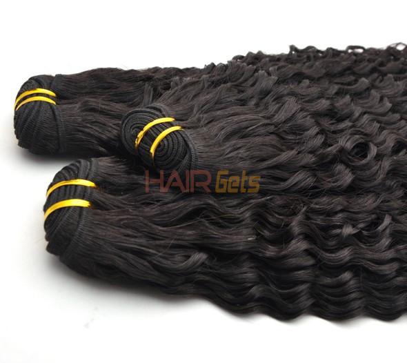 Grade 7A Virgin Indian Hair Extensions Romance Curl Naturschwarz (#1B) 2