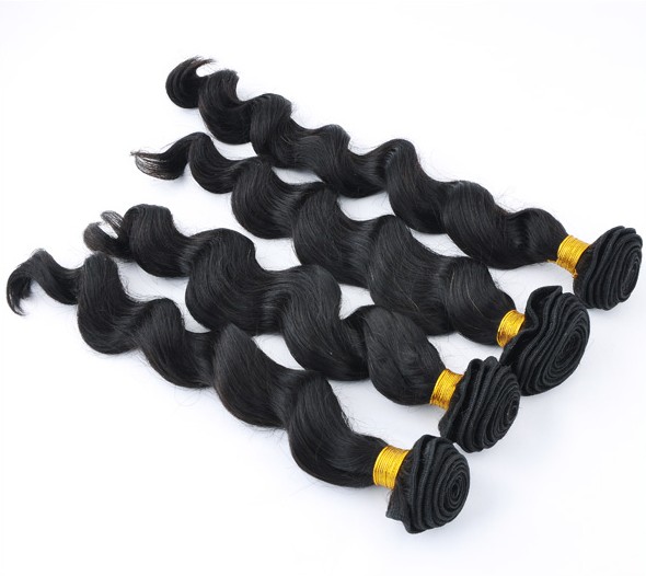 7A Virgin Indian Hair Extensions Loose Wave Natural Black ihw015 2