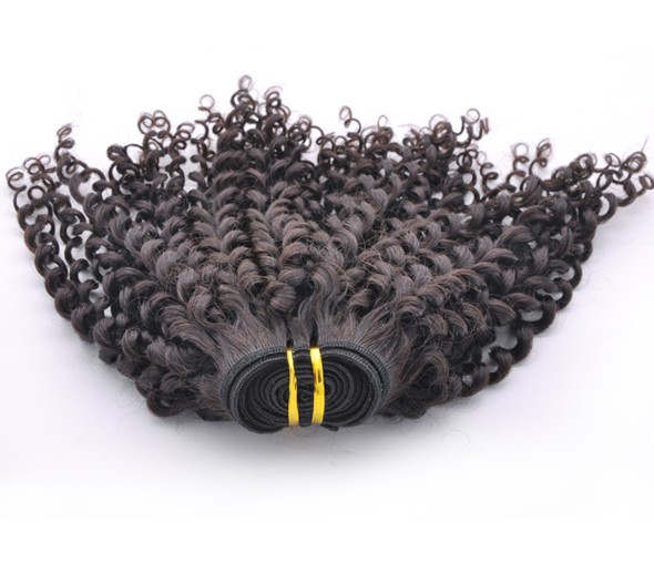 Extensões de cabelo indiano virgem 7A cachos crespos naturais preto 2