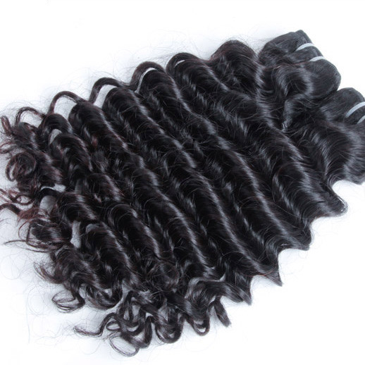 1 pcs 7A Extensions de Cheveux Indiens Vierges Vague Profonde Noir Naturel 0