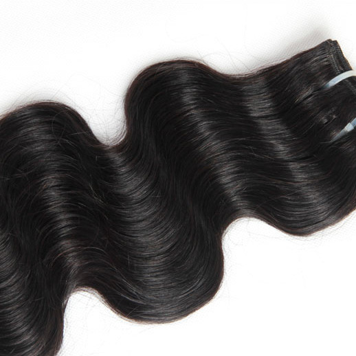 1 bunt 7A Virgin Indian Hair Body Wave Natural Black 0