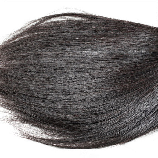 1pcs 7A reines indisches Haar seidiges gerades natürliches Schwarz 0